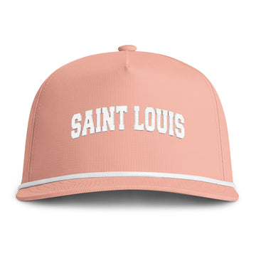 Buy peachy St Louis, Missouri Embroidered Rope Hat - Vintage Sunwashed Rope Cap, Comfort Colors
