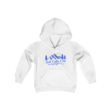 Buy white Retro Salt Lake City, Utah Youth Hoodie - Mountain Salt Lake City, Utah Kids Sweatshirt, Cute Salt Lake City, Utah Children's Pullover
