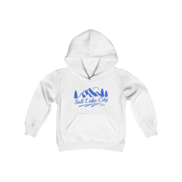 Retro Salt Lake City, Utah Youth Hoodie - Mountain Salt Lake City, Utah Kids Sweatshirt, Cute Salt Lake City, Utah Children's Pullover