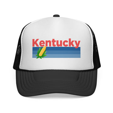 Kentucky Retro Corn and Farm Trucker Hat - 0