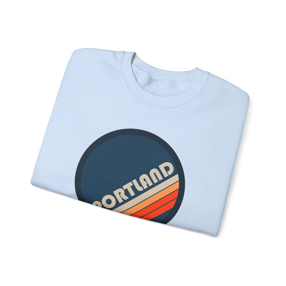 Portland, Oregon Sweatshirt - Retro Graphic Crewneck