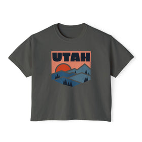 Buy pepper Women's Utah Boxy Graphic Tee - Slightly Cropped