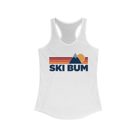 Ski Bum Women's Racerback Tank Top - Mountain Lover Sleeveless Shirt, Women's Ski Bum Hiking Tank