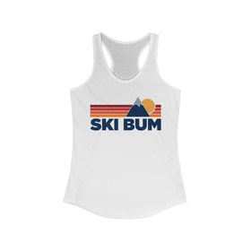 Ski Bum Women's Racerback Tank Top - Mountain Lover Sleeveless Shirt, Women's Ski Bum Hiking Tank