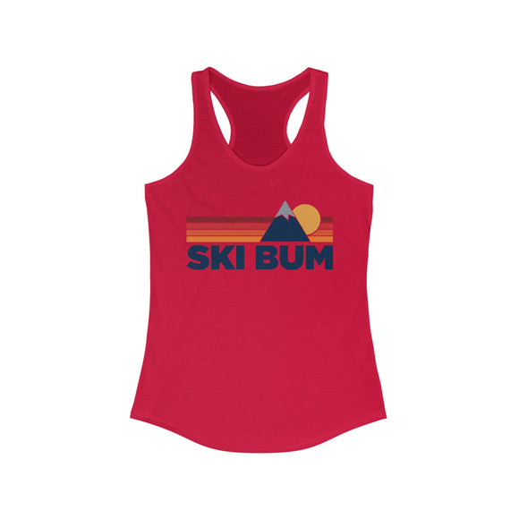 Ski Bum Women's Racerback Tank Top - Mountain Lover Sleeveless Shirt, Women's Ski Bum Hiking Tank