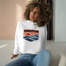 Women's Whistler, Canada Crop Hoodie - Premium Mountain Crop Sweatshirt-5