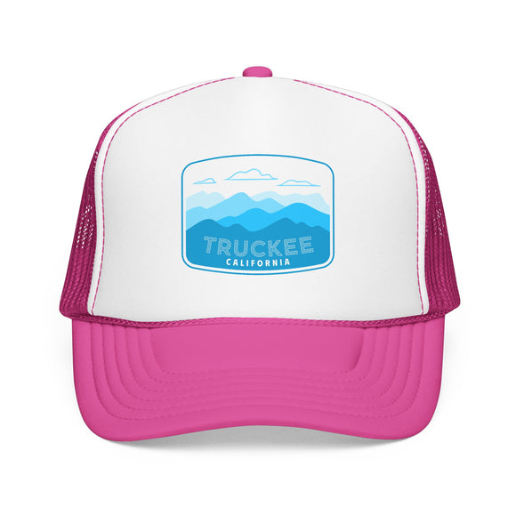 Truckee, California Trucker Hat - Foam Mountain Cap