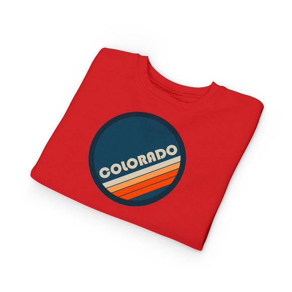 Colorado Toddler Sweatshirt - Retro Colorado Toddler Crewneck Sweatshirt