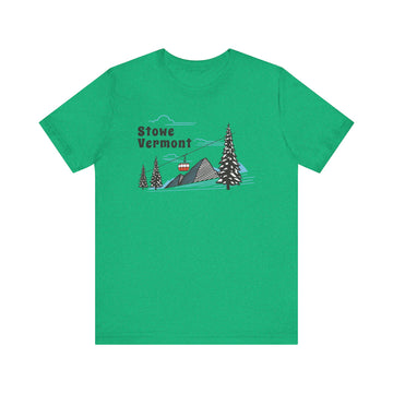 Stowe, Vermont T-Shirt - Retro Ski Mountain Gondola Unisex Stowe Shirt - 0