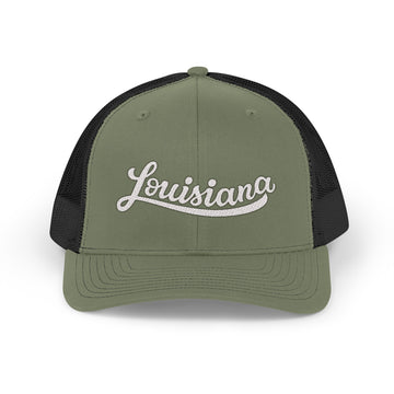 Buy loden-black Louisiana Snapback Trucker Cap - Embroidered Louisiana Hat