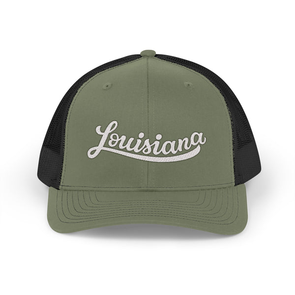 Louisiana Snapback Trucker Cap - Embroidered Louisiana Hat