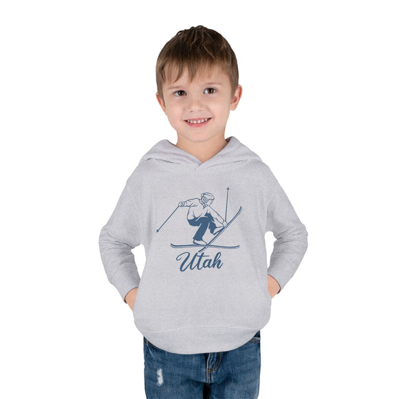 Utah Toddler Hoodie - Unisex Vintage Skiing Utah Sweatshirt