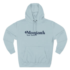Buy blue-mist Premium Montauk, New York Hoodie