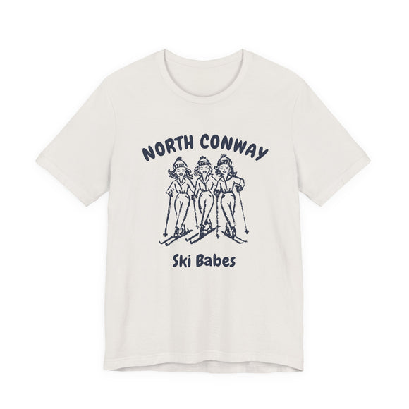 North Conway, New Hampshire Ski Babes T‑Shirt — Retro Skiing Graphic Tee