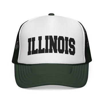 Buy dark-green Illinois Retro Collegiate Style Trucker Hat