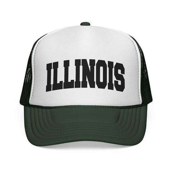 Illinois Retro Collegiate Style Trucker Hat