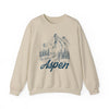 Aspen, Colorado Sweatshirt - Mountain Illustration Graphic Crewneck