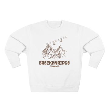 Premium Breckenridge, Colorado Gondola Ski Mountain Sweatshirt - 0