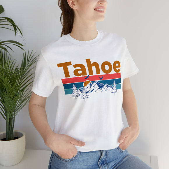 Tahoe, California Shirt - Mountain Sunset Unisex Tahoe T-Shirt