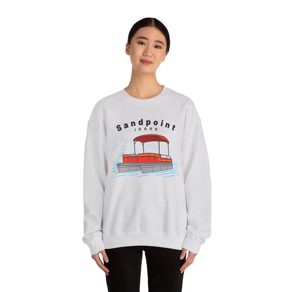 Sandpoint, Idaho Sweatshirt - Pontoon Boat Sweatshirt