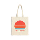 San Jose, California Retro 80s Cotton Canvas San Jose Tote Bag-1