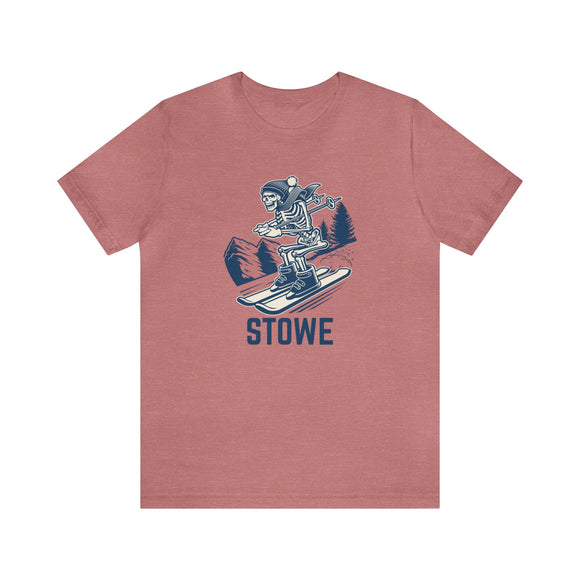 Stowe, Vermont T-Shirt - Skeleton Skier Unisex Stowe Shirt