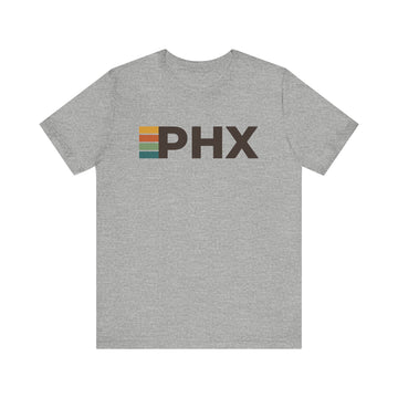 Buy athletic-heather Phoenix, Arizona tee - PHX t shirt retro stripes