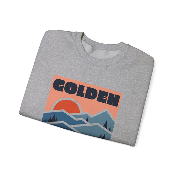 Golden, Colorado Sweatshirt Retro Mountains, Golden Unisex Graphic Crewneck