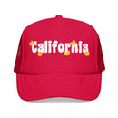 California Foam Trucker Hat — Retro Daisy Logo Mesh Cap-3