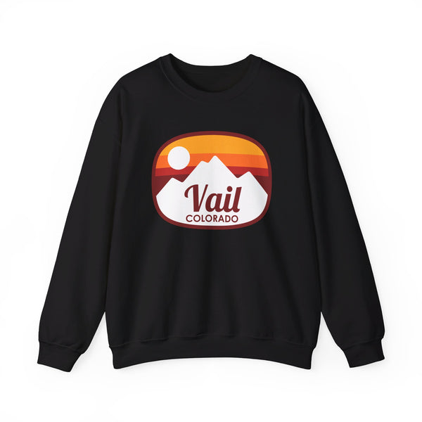 Vail, Colorado Sweatshirt - Unisex Retro Ombre Crewneck Vail Sweatshirt