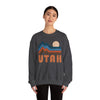 Utah Sweatshirt Retro Mountains, Utah Unisex Graphic Crewneck