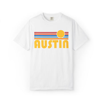 Buy white Austin, Texas Graphic Tee, Comfort Colors Retro Unisex Austin T shirt