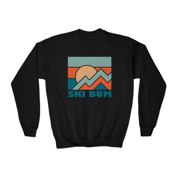 Ski Bum Youth Sweatshirt - Unisex Kid's Ski Bum Crewneck Sweatshirt