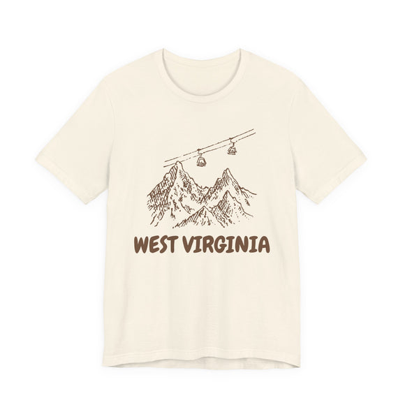 West Virginia Mountain T-Shirt — Vintage Gondola Ski Mountain Tee