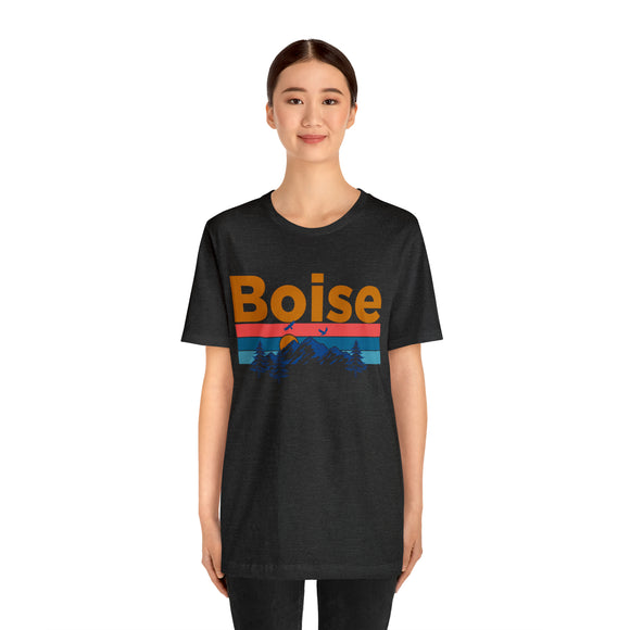 Boise, Idaho Shirt - Mountain Sunset Unisex Boise T-Shirt