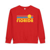 Florida Toddler Sweatshirt - Retro Sun Florida Toddler Crewneck Sweatshirt