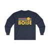 Boise, Idaho Long Sleeve Shirt - Retro Unisex Shirt