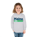 Maine Toddler Hoodie - Retro Trees Unisex Maine Toddler Sweatshirt-11