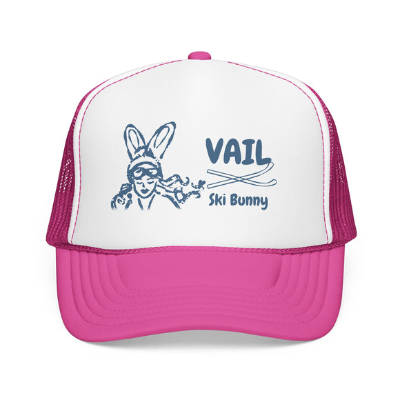 Vail, Colorado Ski Bunny Trucker Hat
