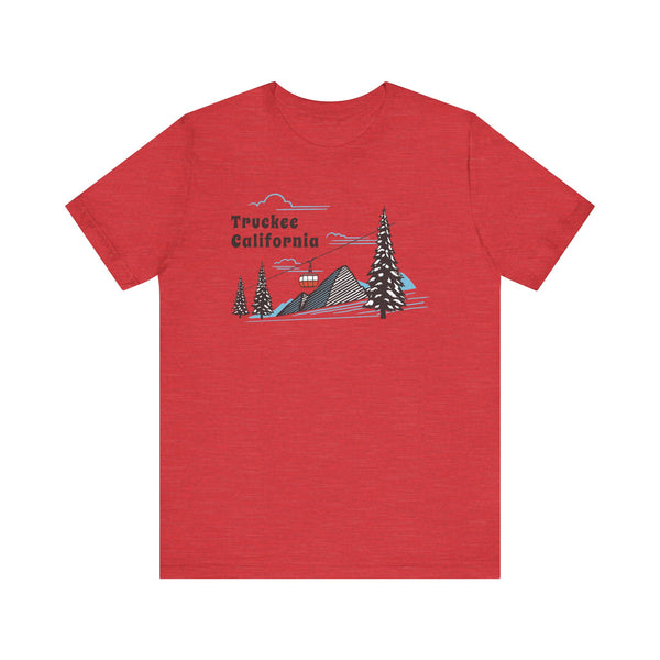 Truckee, California T-Shirt - Retro Ski Mountain Gondola Unisex Truckee Shirt