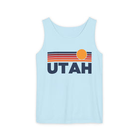 Buy chambray Utah Retro Sunstripe Tank Top | Comfort Colors - 100% Cotton
