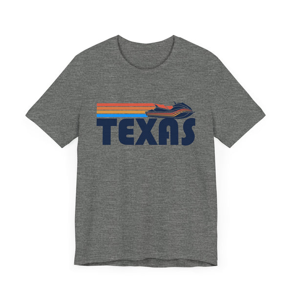 Texas T Shirt - Retro Jetski PWC Graphic Texas Tee