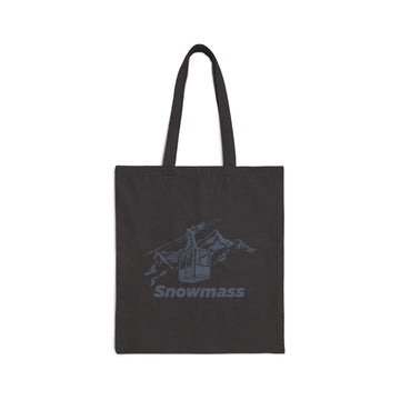 Snowmass, Colorado Cotton Canvas Tote Bag - 15" x 16" - 0