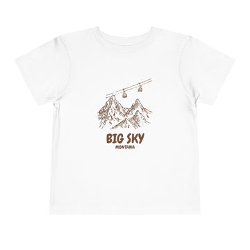 Big Sky, Montana Toddler T-Shirt — Vintage Gondola Ski Mountain Tee - 0