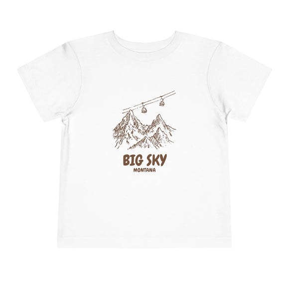 Big Sky, Montana Toddler T-Shirt — Vintage Gondola Ski Mountain Tee