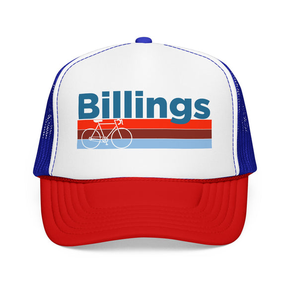 Billings, Montana Trucker Hat - Foam Billings Bike Cap