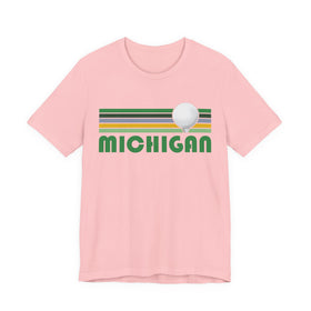 Buy pink Golf Michigan T-Shirt - Retro Golf Unisex Michigan Shirt