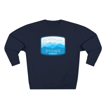 Buy navy Premium Stowe, Vermont Sweatshirt Unisex Crewneck, Premium Sweatshirt, Crewneck Jumper, Ski Resort Apparel