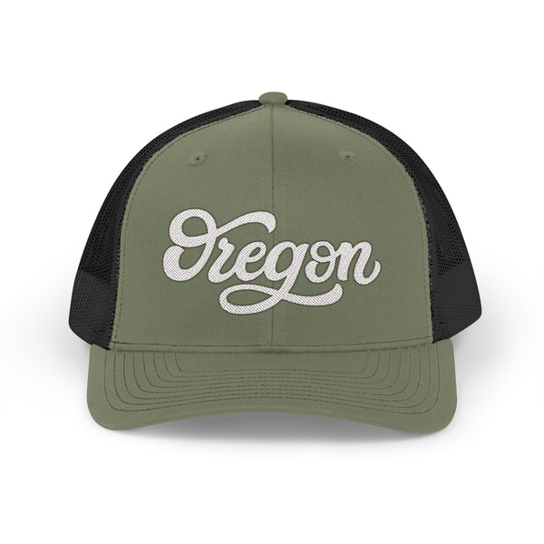 Oregon Snapback Trucker Cap - Embroidered Oregon Hat