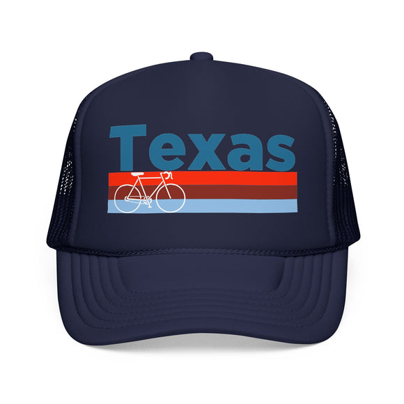 Texas Trucker Hat - Foam Texas Bike Cap